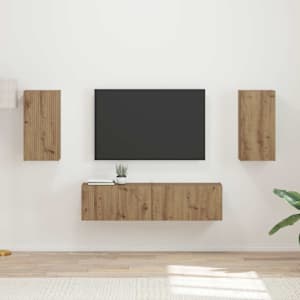 Sestava TV skříněk 4 pcs Artisanový dub kompozitní dřevo - obrázek 1