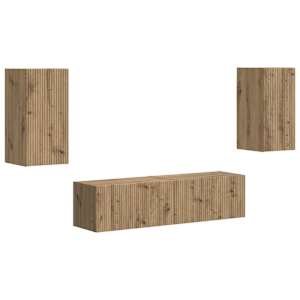 Sestava TV skříněk 4 pcs Artisanový dub kompozitní dřevo - obrázek 2