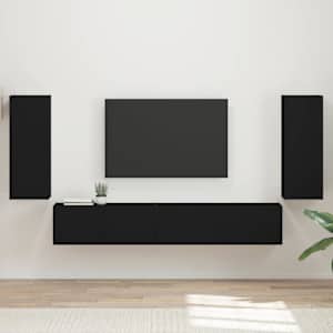 Sestava TV skříněk 4 pcs Černá kompozitní dřevo - obrázek 1