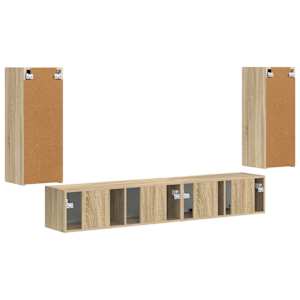 Sestava TV skříněk 4 pcs Sonoma dub kompozitní dřevo - obrázek 9