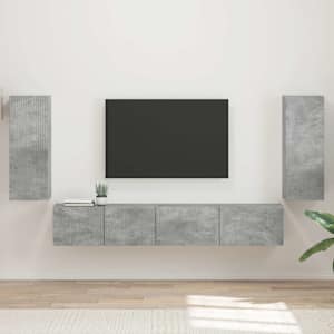 Sestava TV skříněk 4 pcs Betonově šedá kompozitní dřevo - obrázek 1