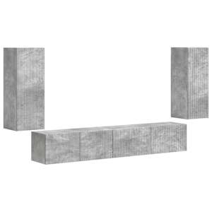 Sestava TV skříněk 4 pcs Betonově šedá kompozitní dřevo - obrázek 2