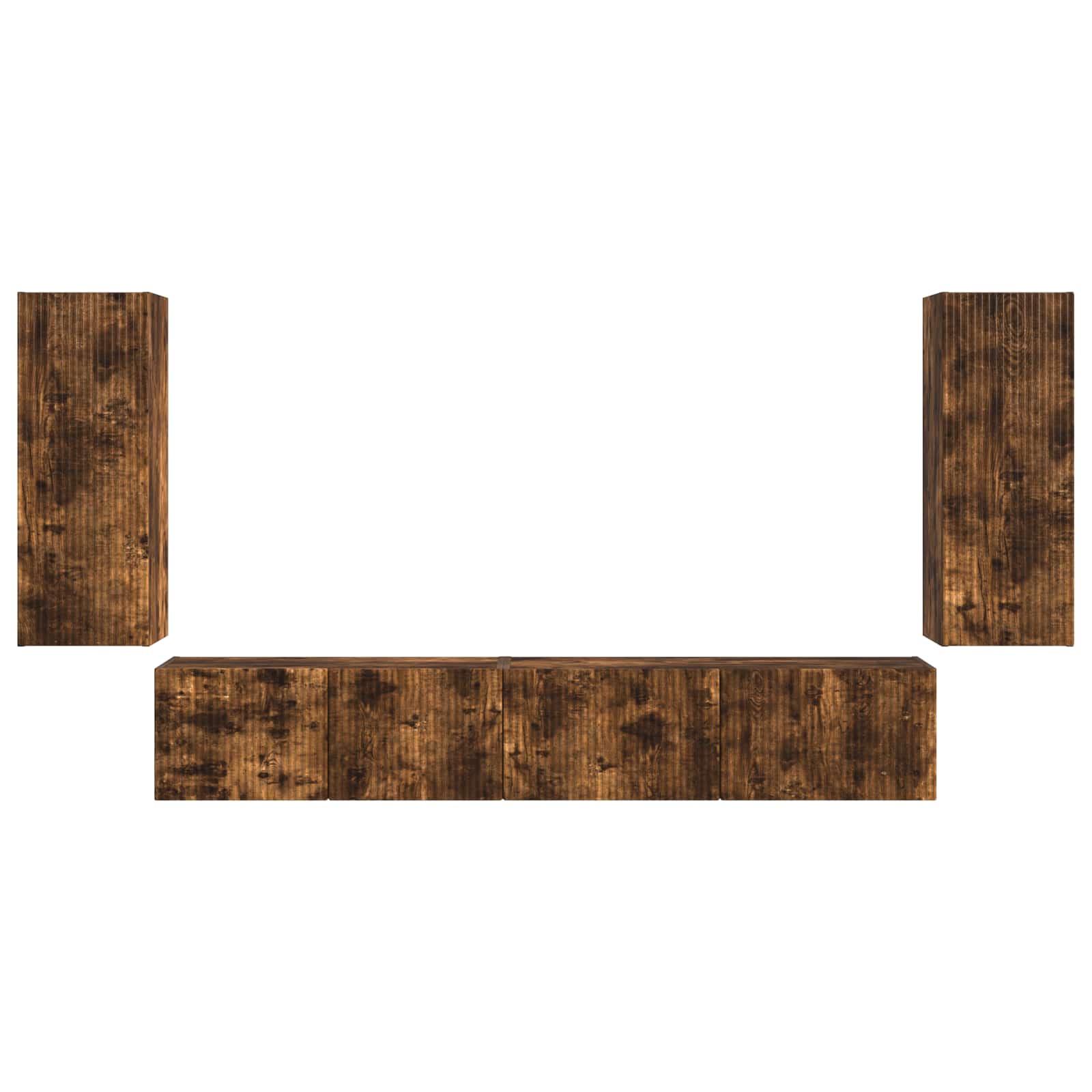 Telerikapi komplekt 4 pcs Suitsetatud tamm Tehispuit 8 Kõik vajalik sinu aeda ja koju! Telerikapi komplekt 4 pcs Suitsetatud tamm Tehispuit - Image 8