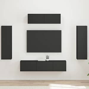 Televizní skříň 5 pcs Černá - obrázek 1