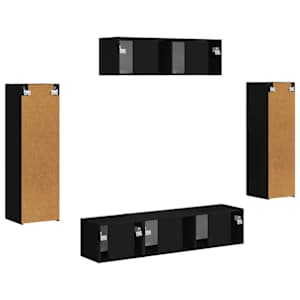 Televizní skříň 5 pcs Černá - obrázek 9