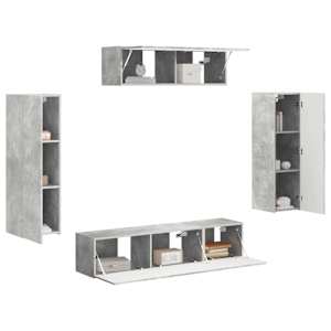 Televizní skříň 5 pcs Betonově šedá - obrázek 3