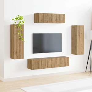 Televizní skříň 5 pcs Artisanový dub - obrázek 4