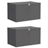 vidaXL Salvestuskarp 2 tk Mittekootud kangas 55 x 35 x 32 cm 61,6 L