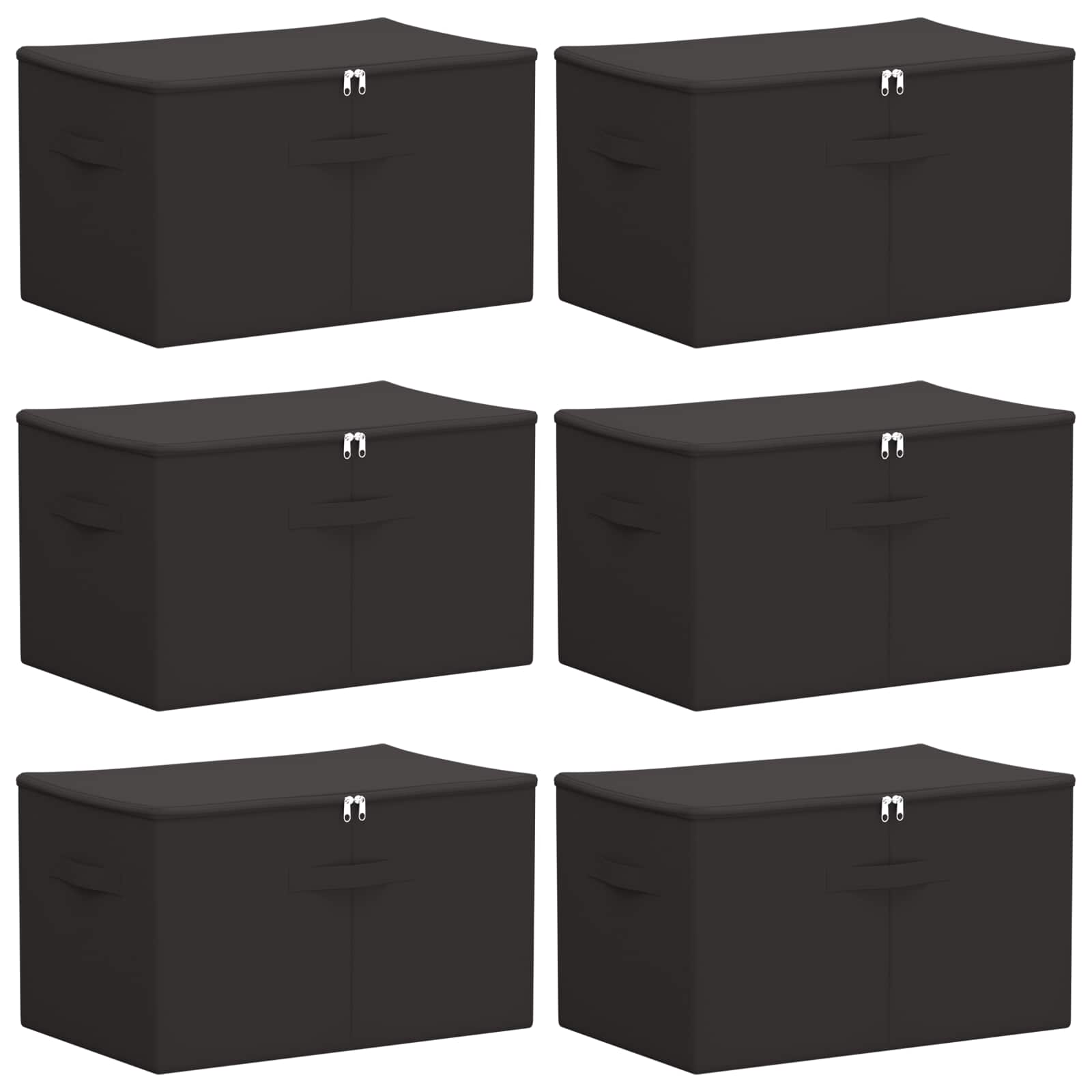 Opbergbox 6 pcs Antracietkleurig 55 x 35 x 32 cm Nonwoven stof image 2