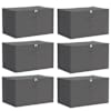 vidaXL Salvestuskarp 6 tk Mittekootud kangas 55 x 35 x 32 cm 61,6 L
