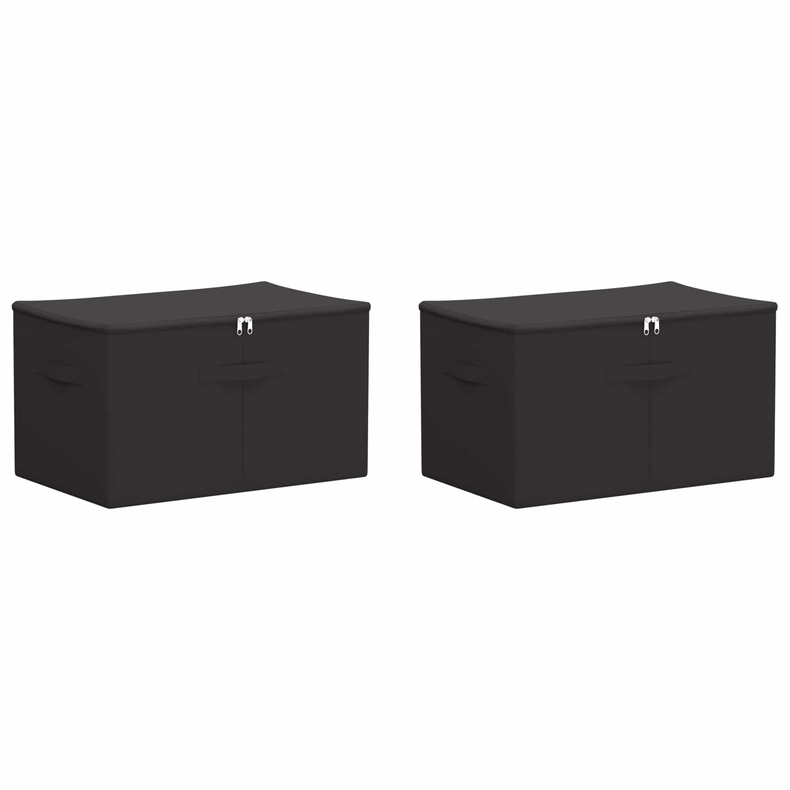 Opbergbox 2 pcs Antracietkleurig 60 x 43 x 35 cm Nonwoven stof image 2