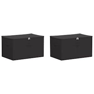 Úložná krabice 2 pcs Antracitová 60 x 43 x 35 cm netkaný textil - obrázek 2