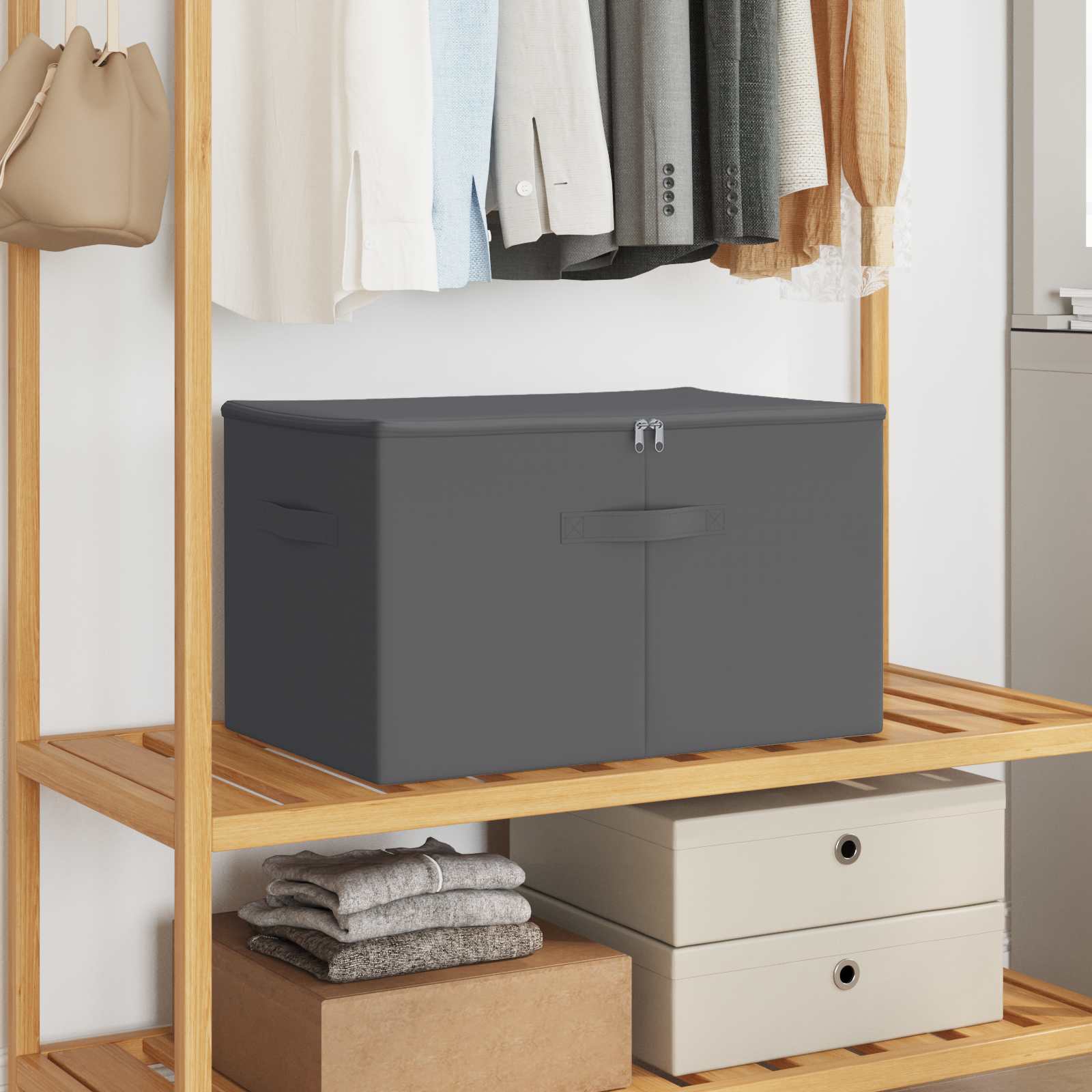 vidaXL Opbevaringskasse 24 stk. Ikke-vævet stof 60 x 43 x 35 cm 90,3 L