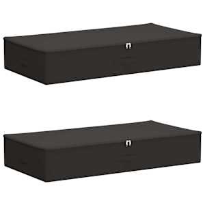 Úložná krabice 2 pcs Antracitová 90 x 48 x 15 cm netkaný textil - obrázek 2