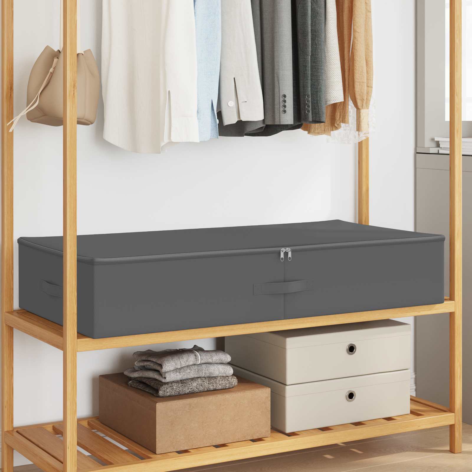 vidaXL Opbevaringskasse 24 stk. Ikke-vævet stof 90 x 48 x 15 cm 64,8 L