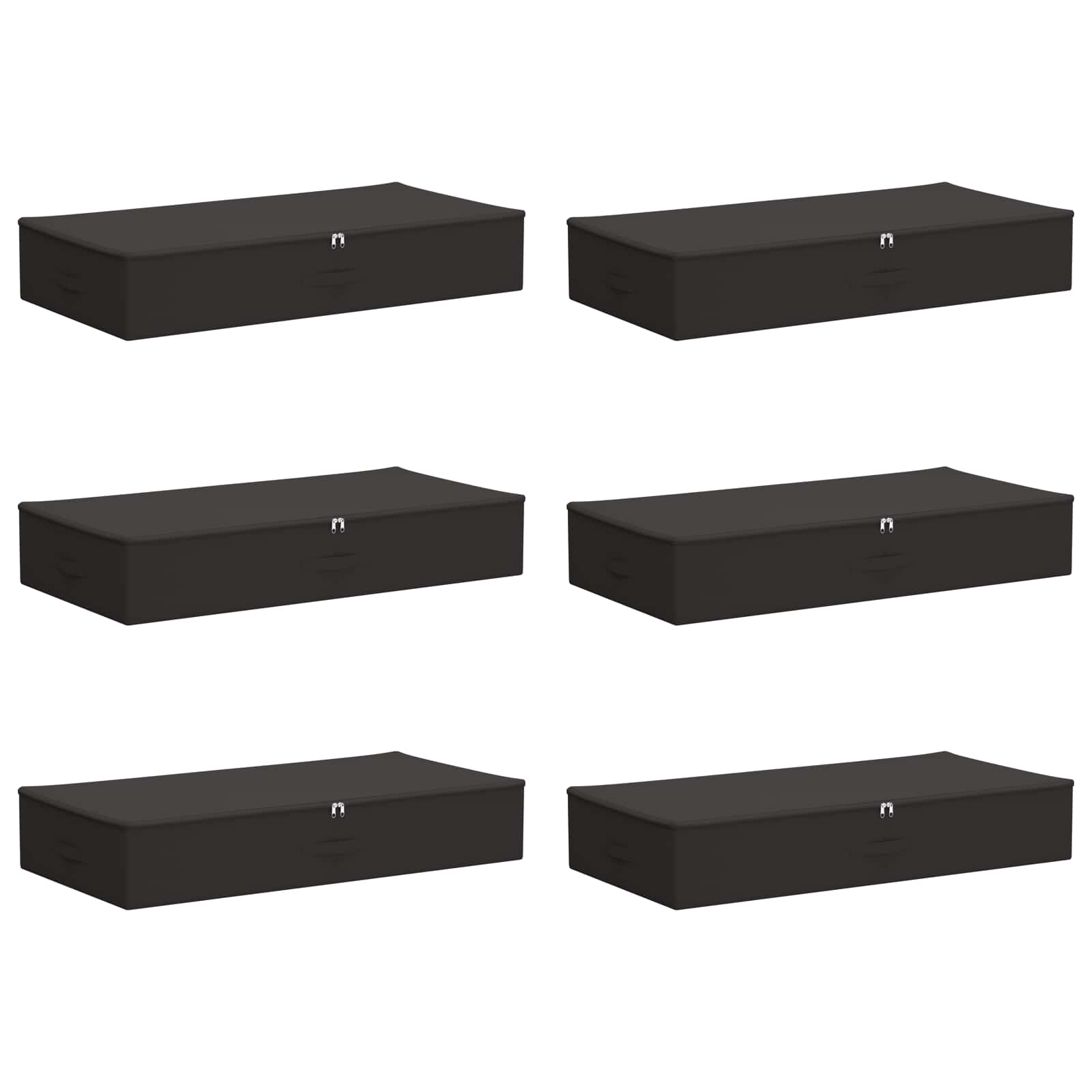 Opbergbox 6 pcs Antracietkleurig 100 x 50 x 18 cm Nonwoven stof image 2