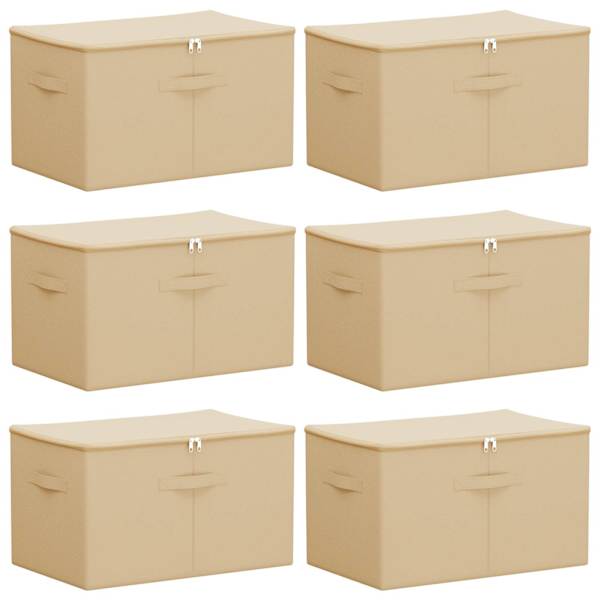 vidaXL Salvestuskarp 6 tk Mittekootud kangas 55 x 35 x 32 cm 61,6 L