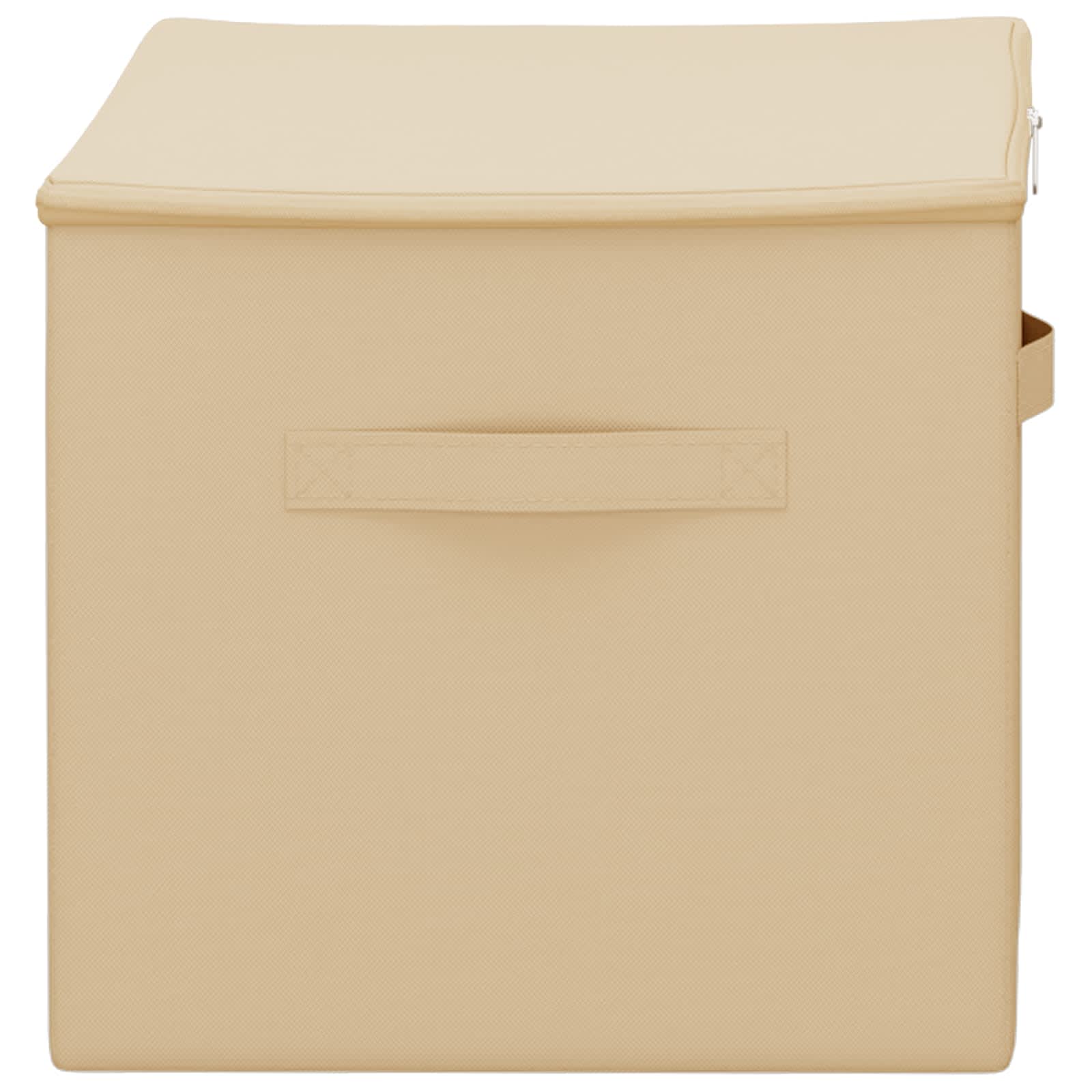 Opbergbox Crèmekleurig 60 x 43 x 35 cm Nonwoven stof image 5