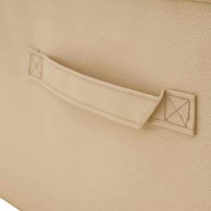 Úložná krabice 2 pcs Krémová 60 x 43 x 35 cm netkaný textil - obrázek 7