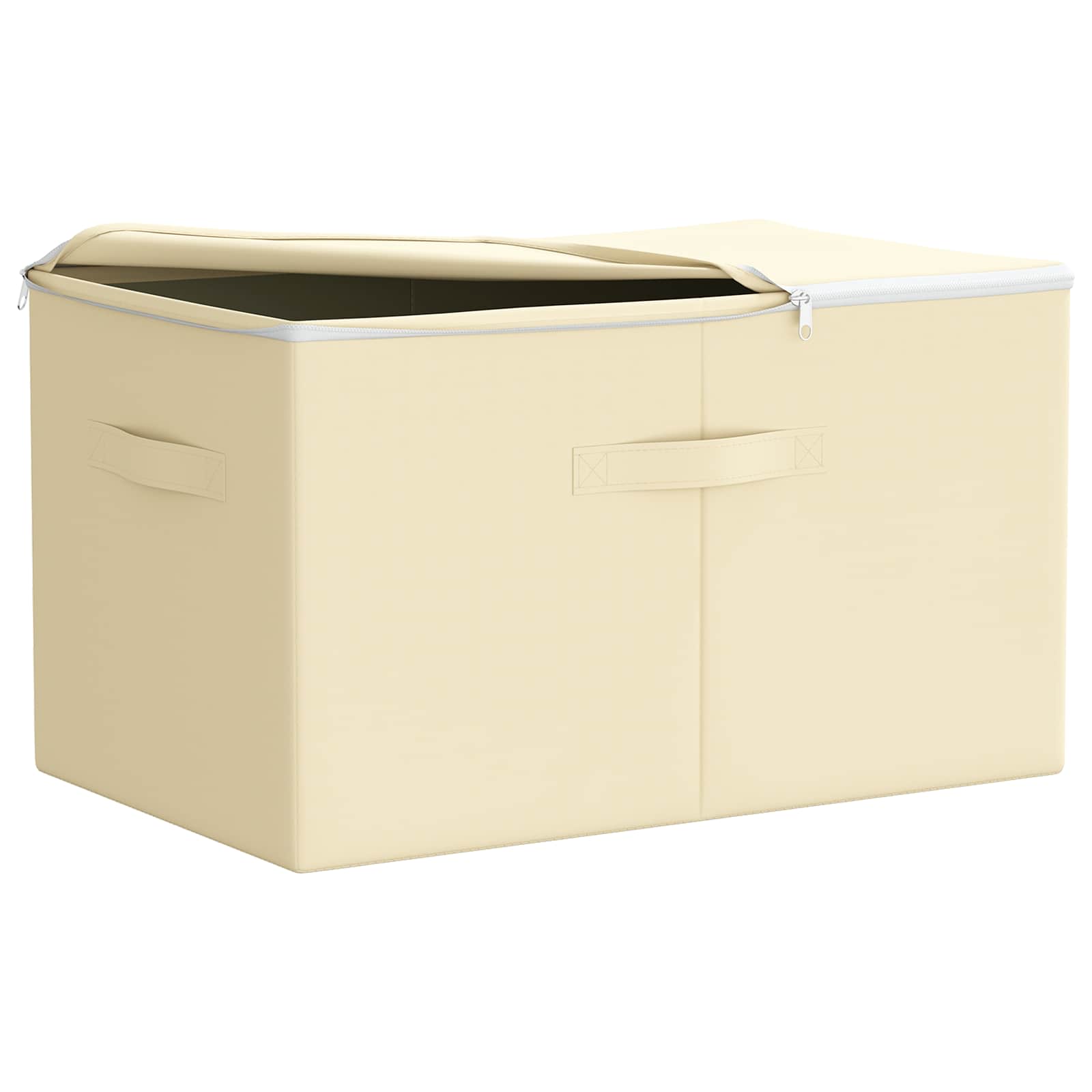 vidaXL Opbergbox 24 st Nonwoven stof 60 x 43 x 35 cm 90,3 crème, foto 4