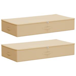 Úložná krabice 2 pcs Krémová 100 x 50 x 18 cm netkaný textil - obrázek 2