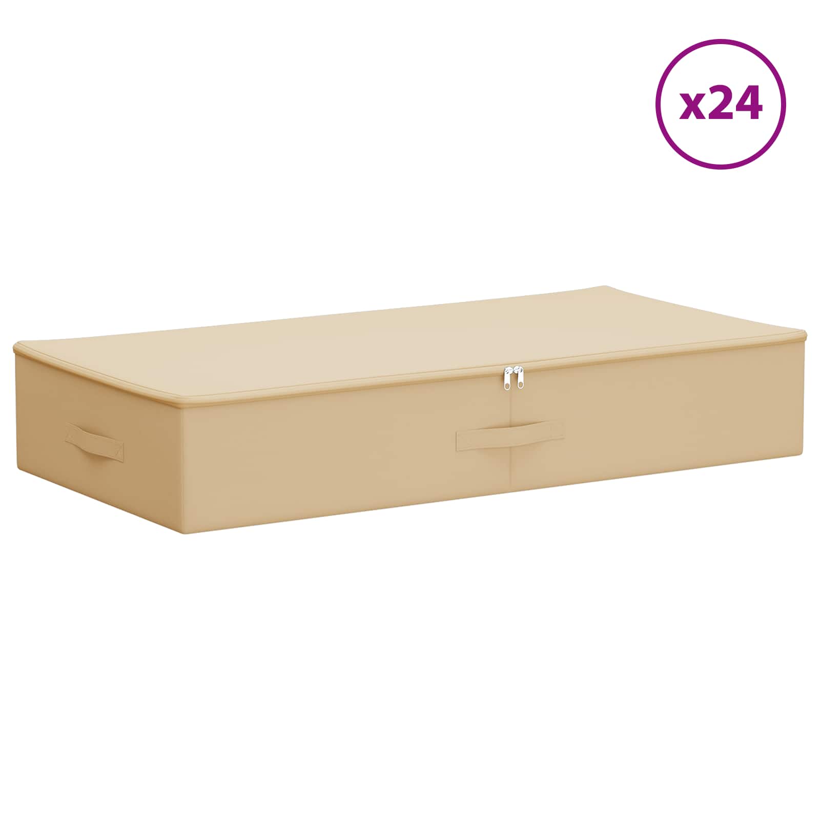 Opbergbox 24 pcs Crèmekleurig 100 x 50 x 18 cm Nonwoven stof image 2