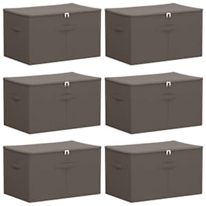 vidaXL Salvestuskarp 6 tk Mittekootud kangas 55 x 35 x 32 cm 61,6 L