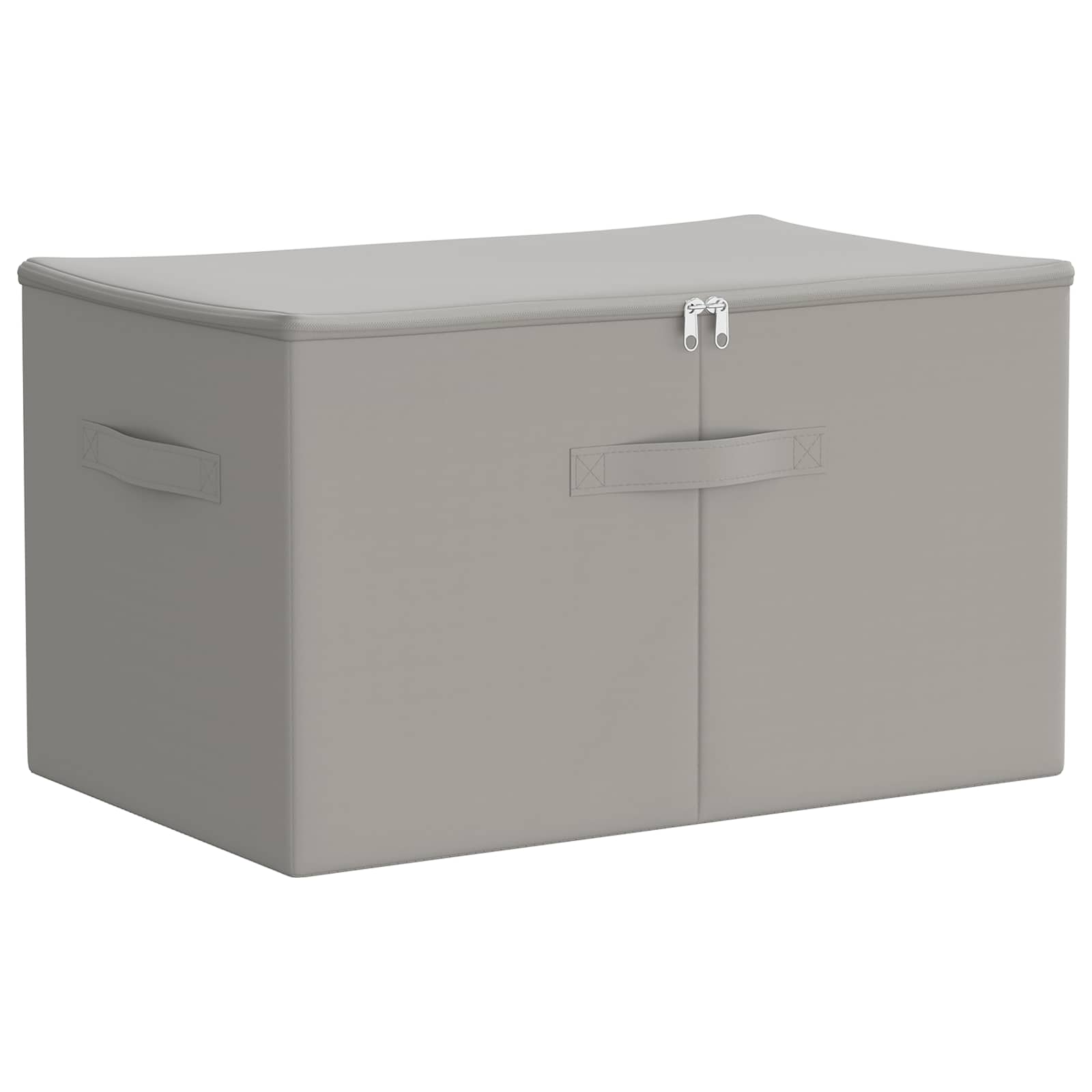 vidaXL Úložná krabice 24 ks netkaný textil 55 x 35 x 32 cm 61,6 L Šedá