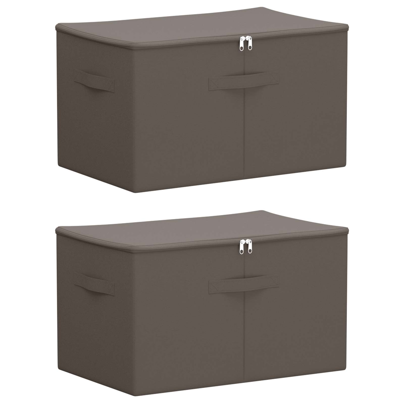 Opbergbox 2 pcs Grijs 60 x 43 x 35 cm Nonwoven stof image 2