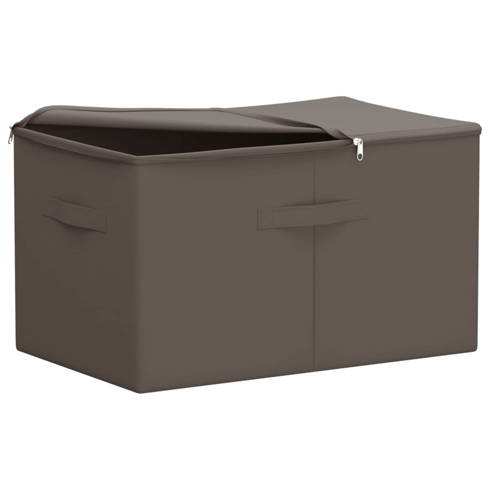 Opbergbox 2 pcs Grijs 60 x 43 x 35 cm Nonwoven stof image 3