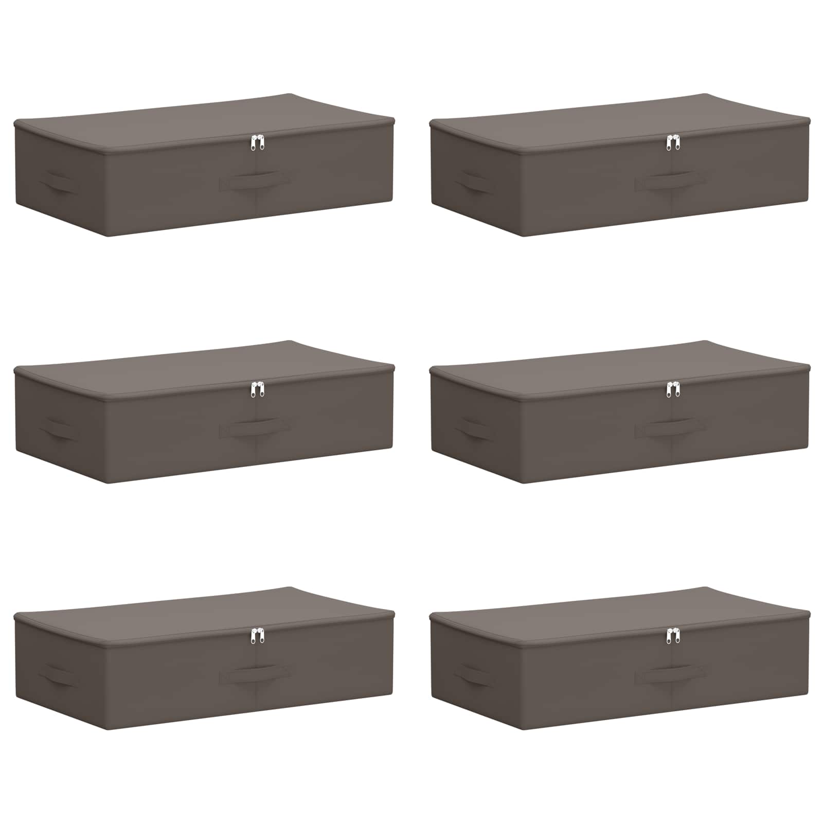 Opbergbox 6 pcs Grijs 70 x 40 x 18 cm Nonwoven stof image 2