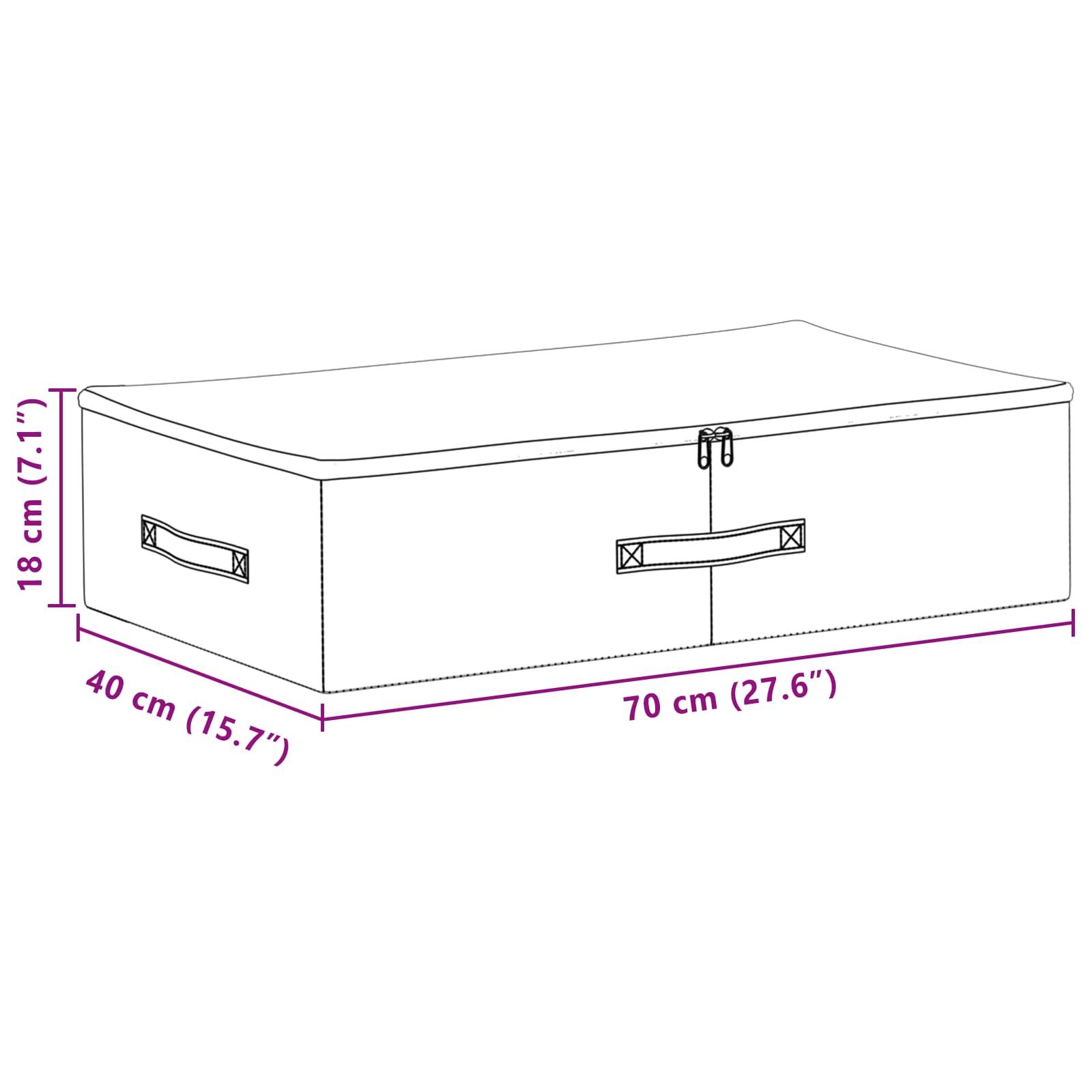Opbergbox 6 pcs Grijs 70 x 40 x 18 cm Nonwoven stof image 11