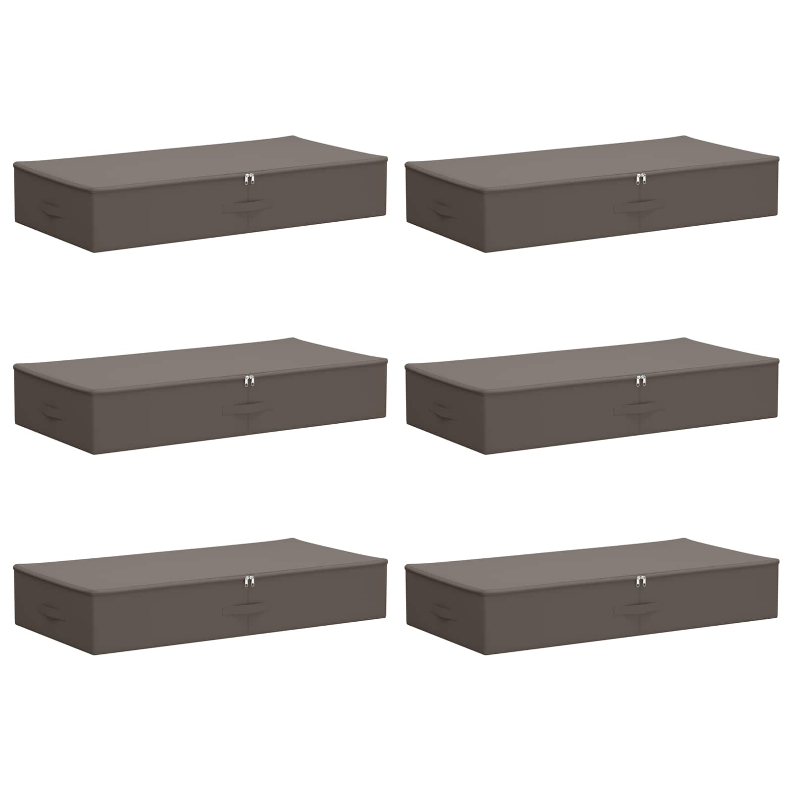 Opbergbox 6 pcs Grijs 90 x 48 x 15 cm Nonwoven stof image 2
