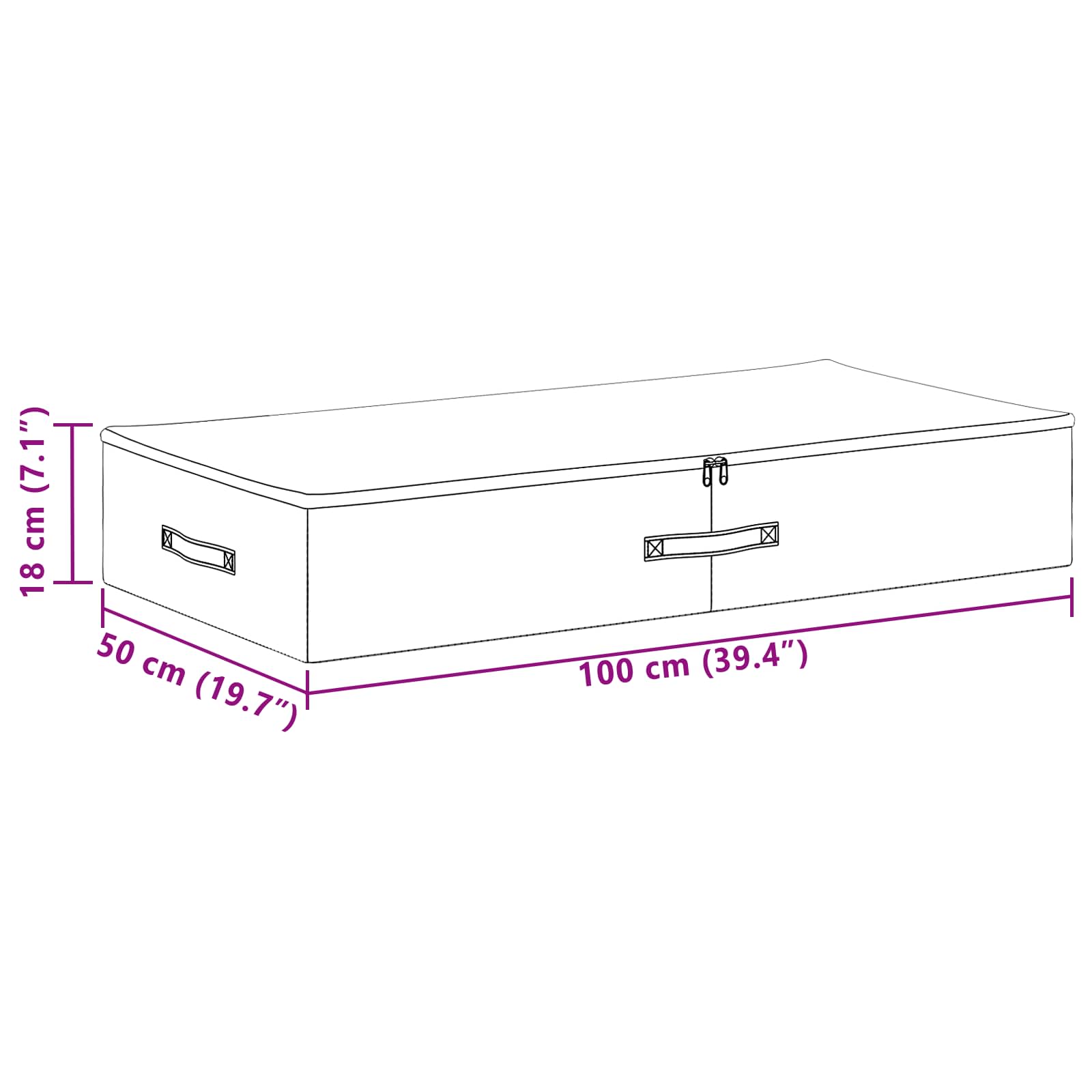 Opbergbox Grijs 100 x 50 x 18 cm Nonwoven stof image 11