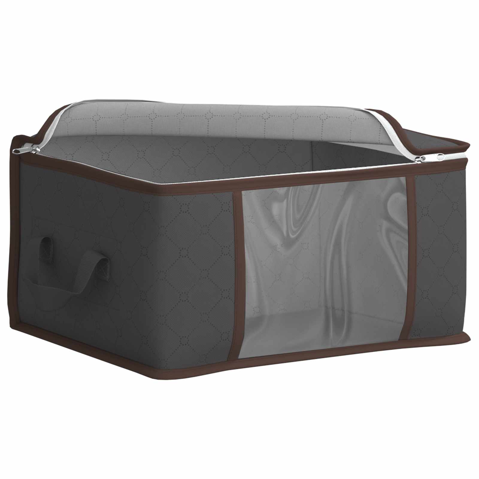 vidaXL Opbergdoos met Transparante Zijraam 2 st Nonwoven stof 37,5 anthraciet, foto 4