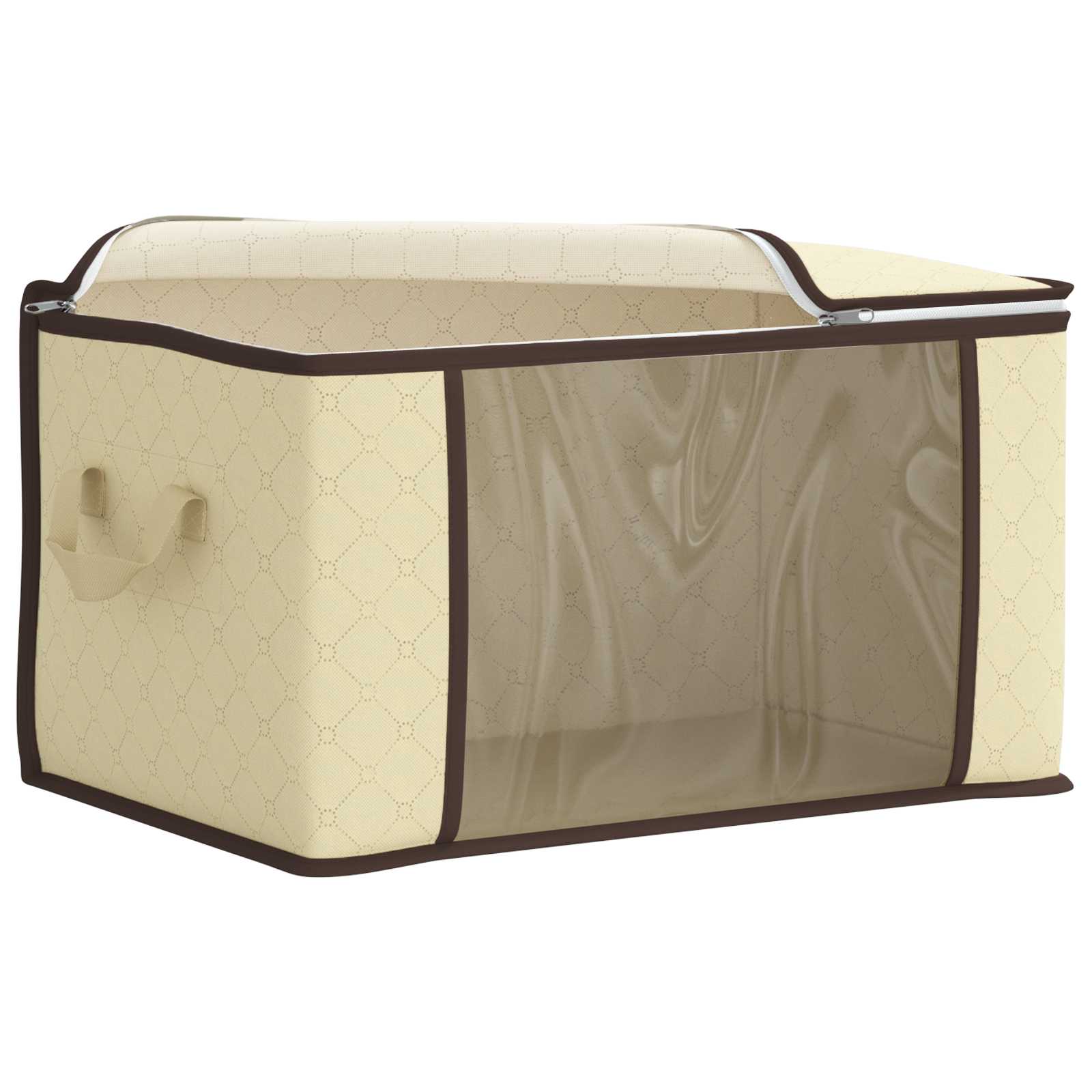 vidaXL Opbergdoos met Transparante Zijraam 6 st Nonwoven stof 90,3 crème, foto 4