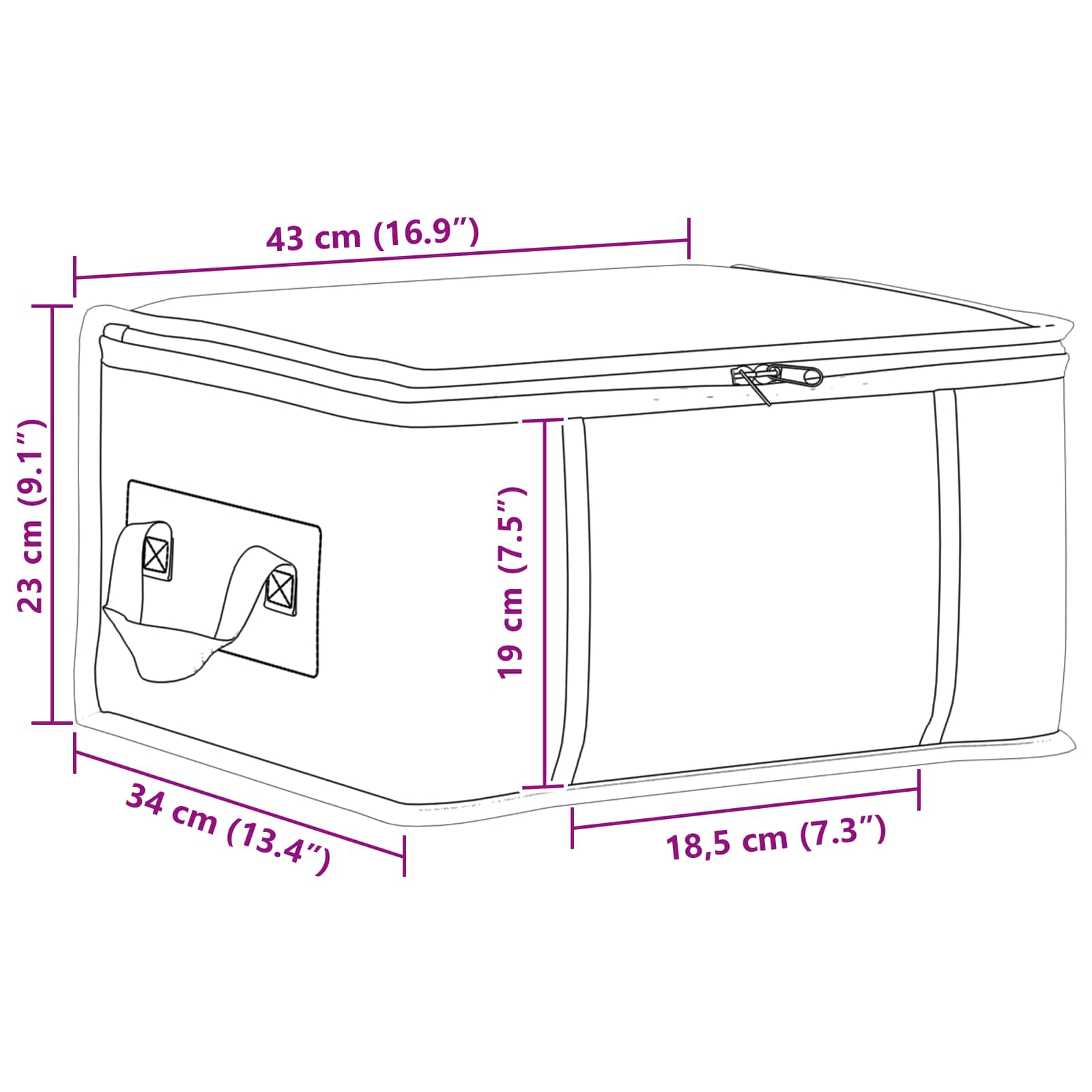 Opbergdoos met Transparante Zijraam 6 pcs Grijs 43 x 34 x 23 cm image 12