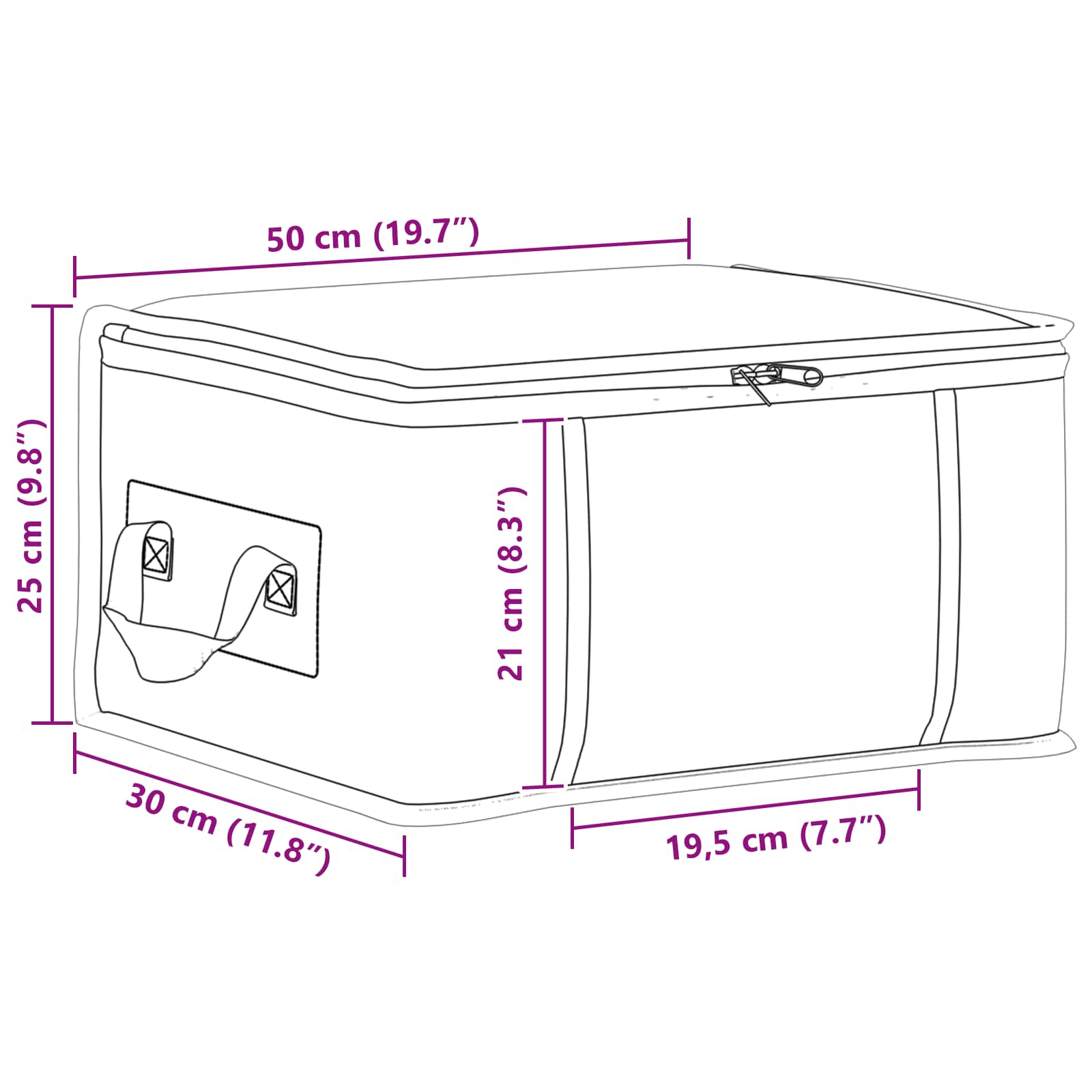 Opbergdoos met Transparante Zijraam 6 pcs Grijs 50 x 30 x 25 cm image 12