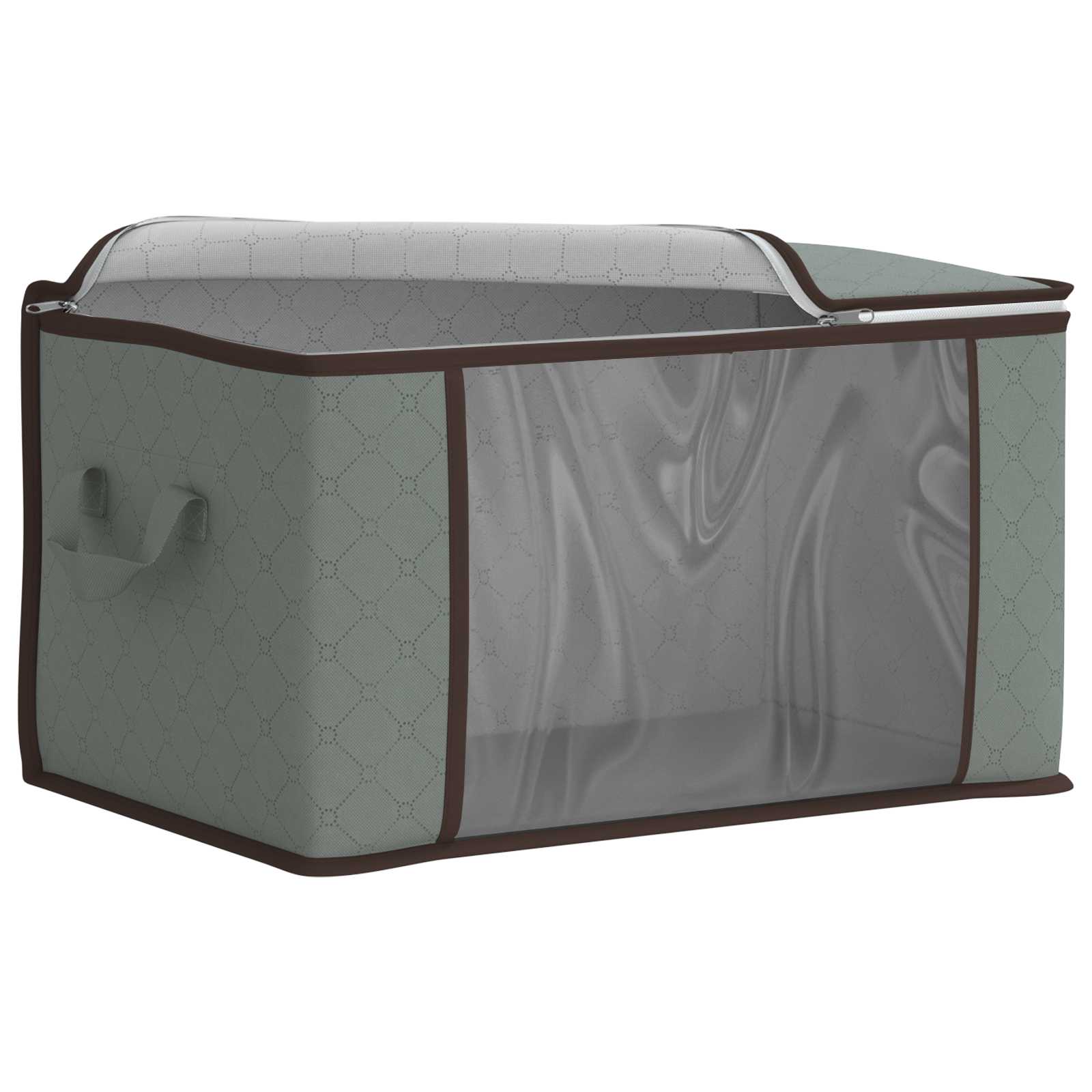 vidaXL Opbergdoos met Transparante Zijraam 2 st Nonwoven stof 90,3 grijs, foto 4