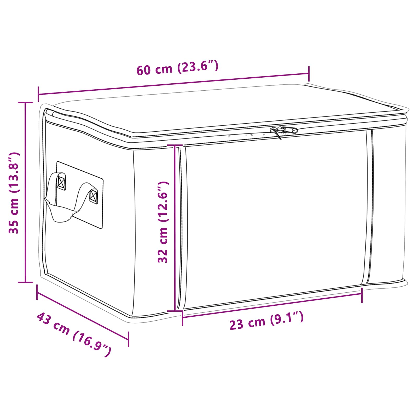 Opbergdoos met Transparante Zijraam 6 pcs Grijs 60 x 43 x 35 cm image 12