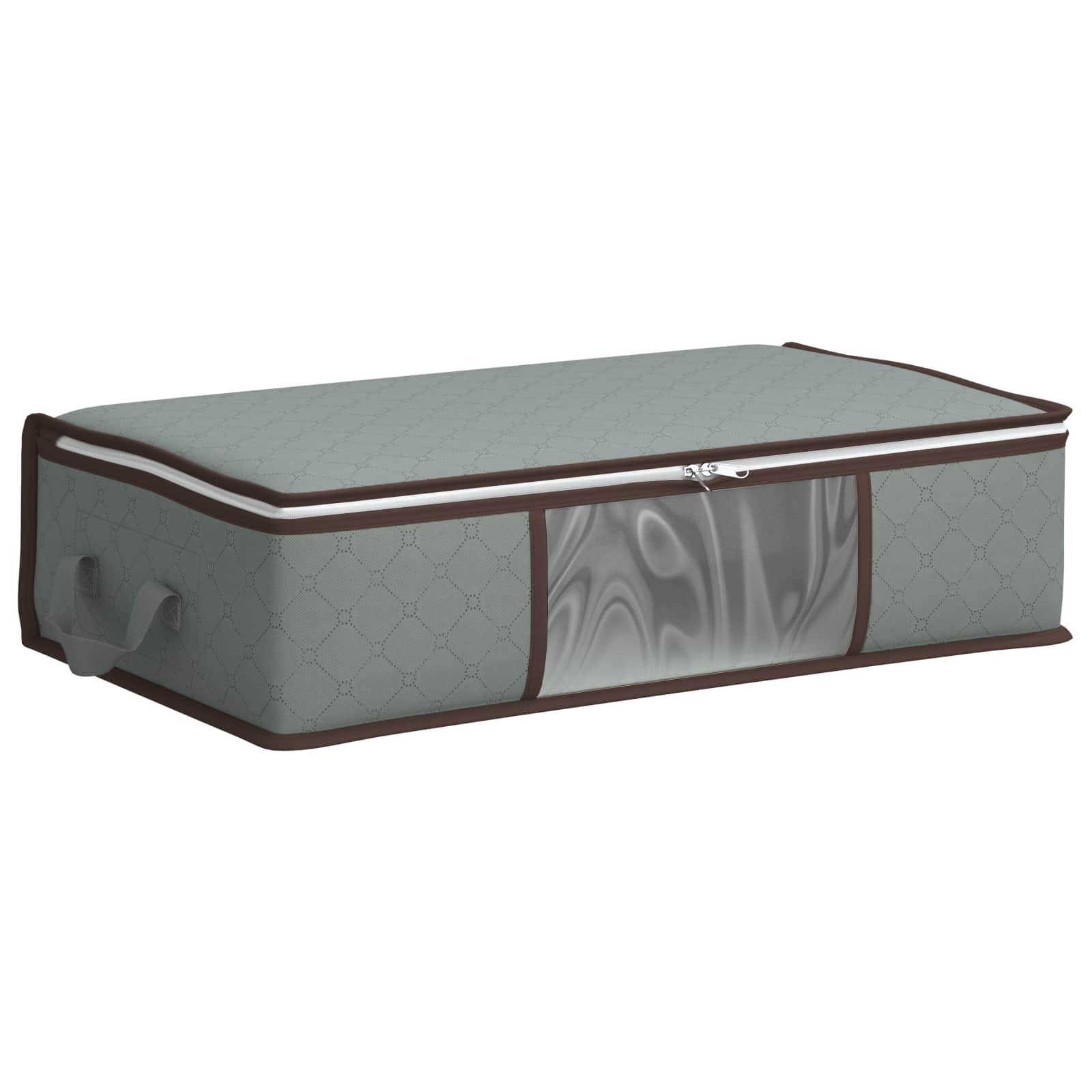 vidaXL Úložná krabice s transparentním bočním oknem Šedá