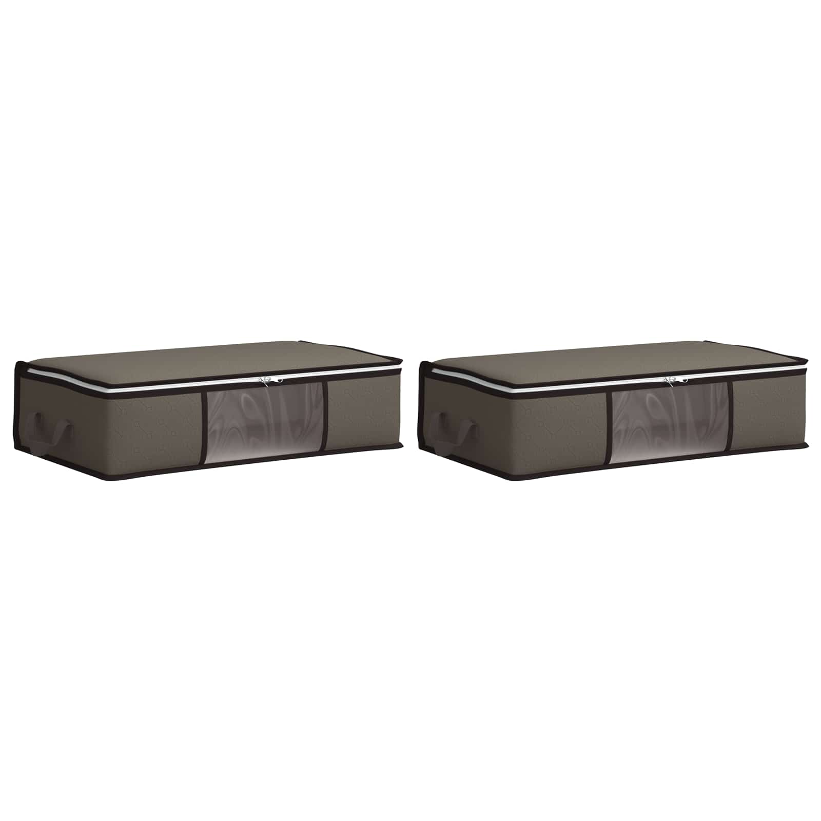 Opbergdoos met Transparante Zijraam 2 pcs Grijs 70 x 40 x 18 cm image 2