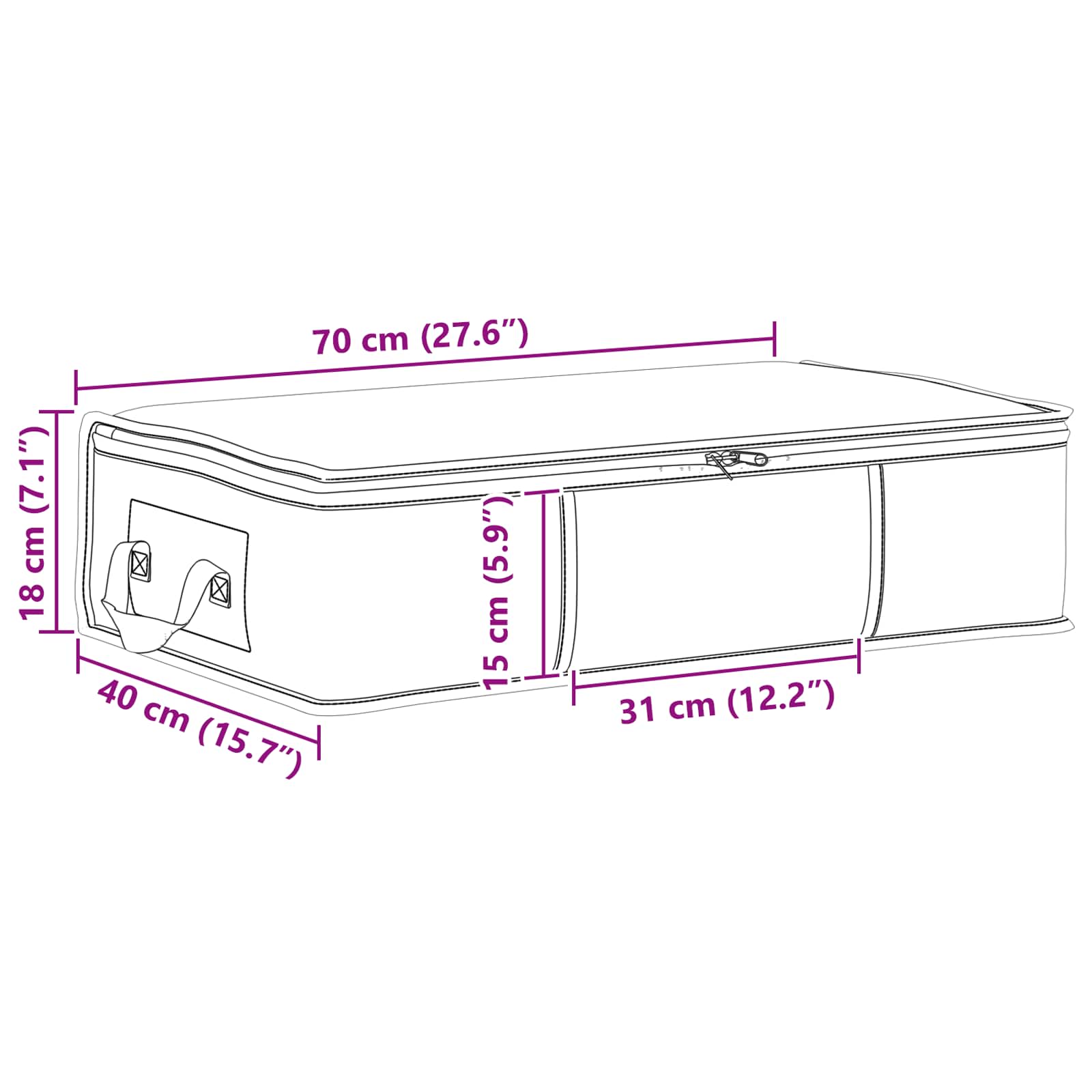 Opbergdoos met Transparante Zijraam 6 pcs Grijs 70 x 40 x 18 cm image 12