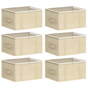 Úložná krabice s průhledným horním oknem 6 pcs Krémová - obrázek 2