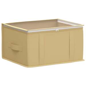 Úložná krabice s průhledným horním oknem 2 pcs Krémová - obrázek 2