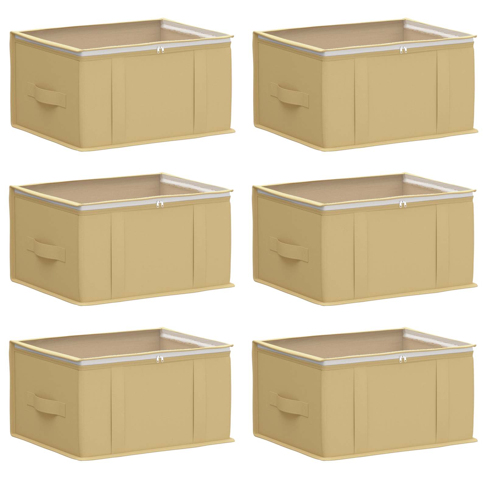 Opbergdoos met transparant bovenraam 6 pcs Crèmekleurig image 2
