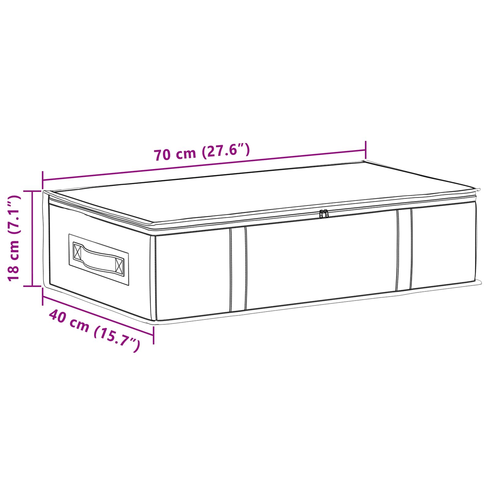 Opbergdoos met transparant bovenraam 2 pcs Crèmekleurig image 12