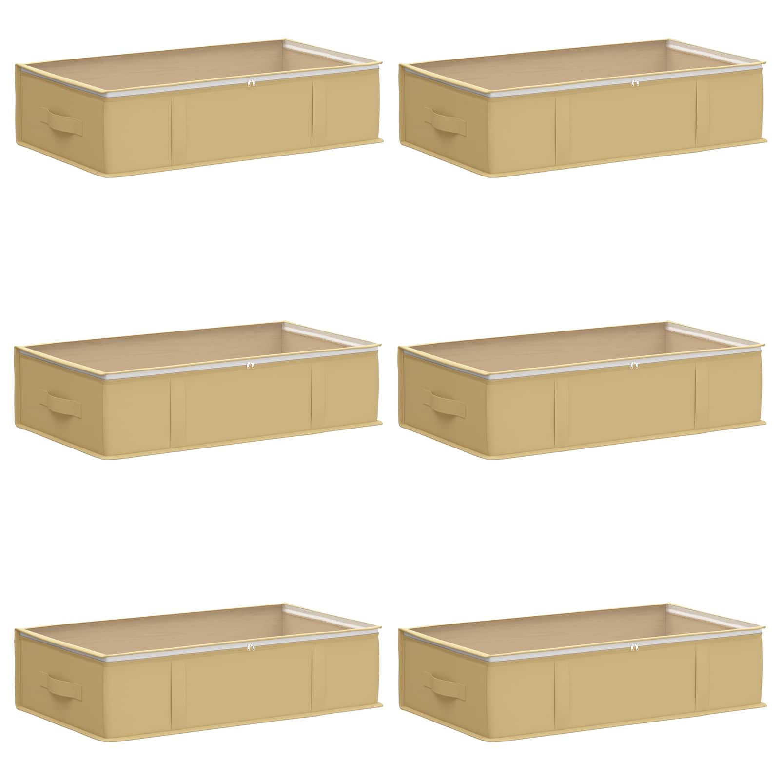 Opbergdoos met transparant bovenraam 6 pcs Crèmekleurig image 2