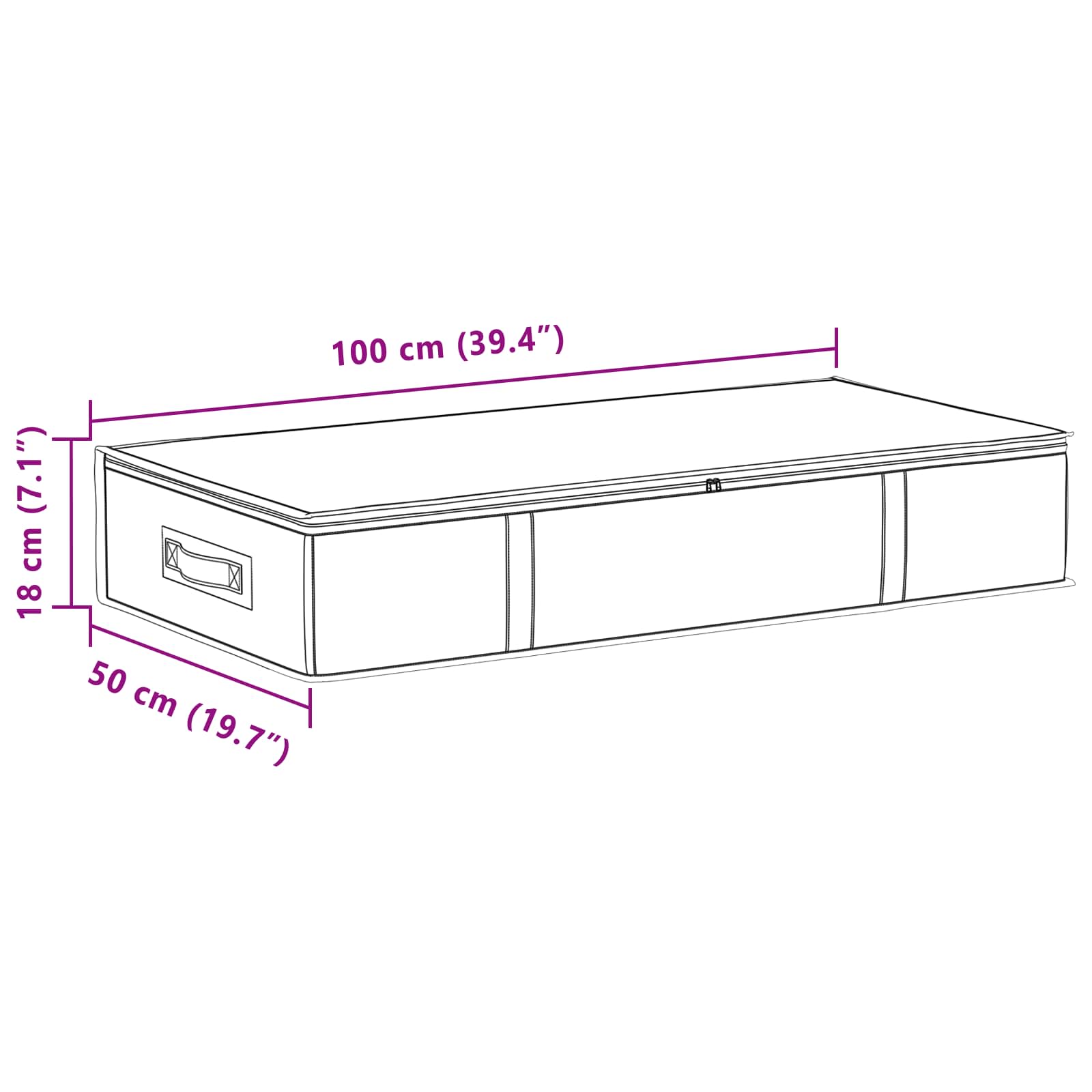 Opbergdoos met transparant bovenraam 2 pcs Crèmekleurig image 12