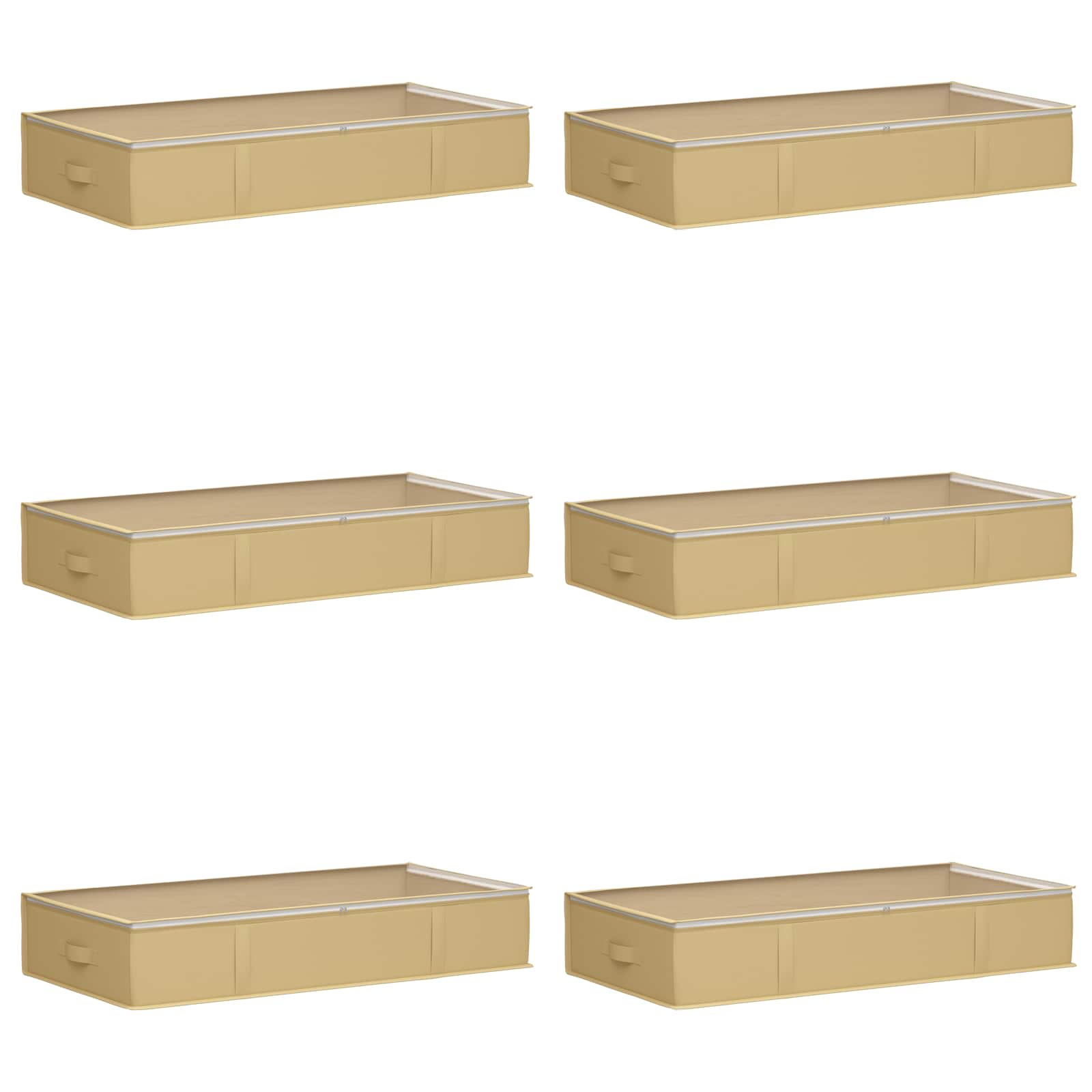 Opbergdoos met transparant bovenraam 6 pcs Crèmekleurig image 2